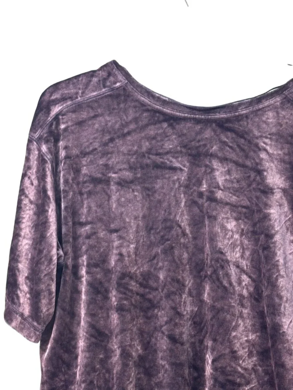 Free People Valerie Velour T-Shirt, Navy (purple really), Sz. S